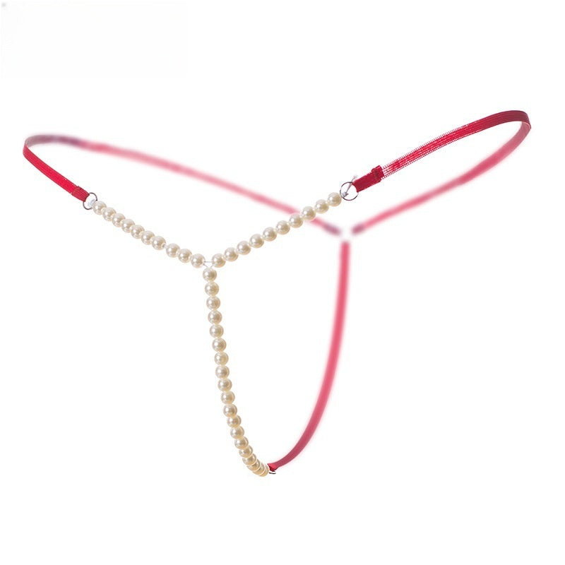 Black Pearl Chain Thong — VELLISSE