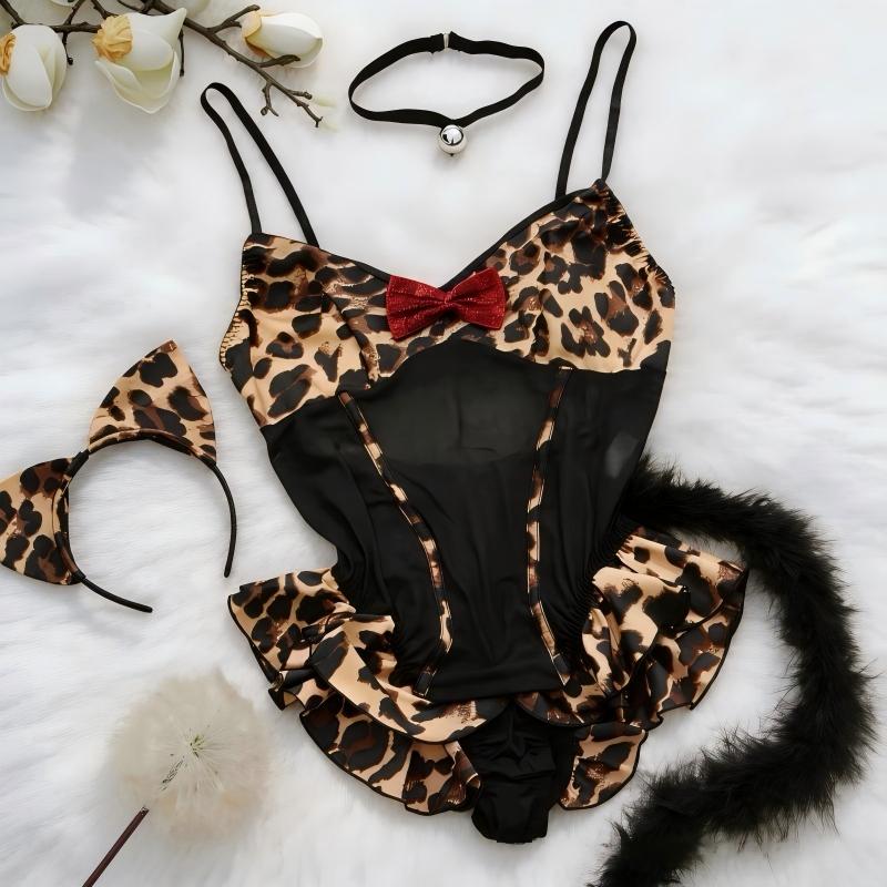 Leopard Mesh Cat Set — VELLISSE