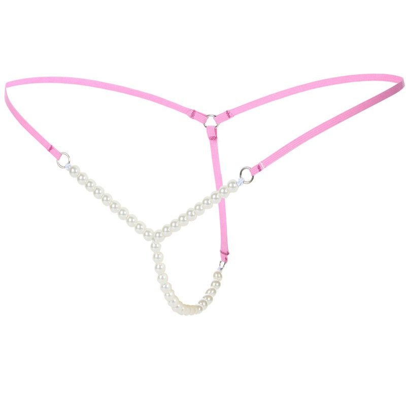 Black Pearl Chain Thong — VELLISSE