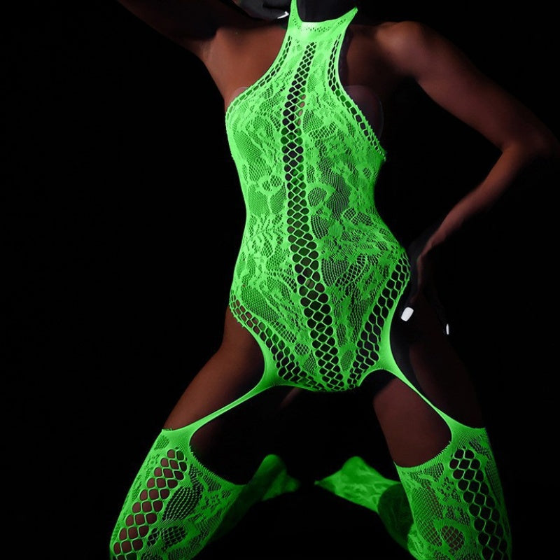 Neon Green Fishnet Lingerie — 19 Styles — VELLISSE