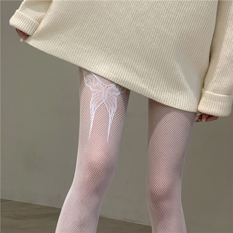 Butterfly Fishnet Tights — VELLISSE