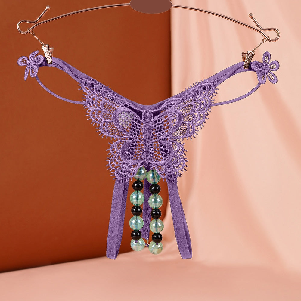 Lace Bead-Detail Thong — 8 Styles — VELLISSE