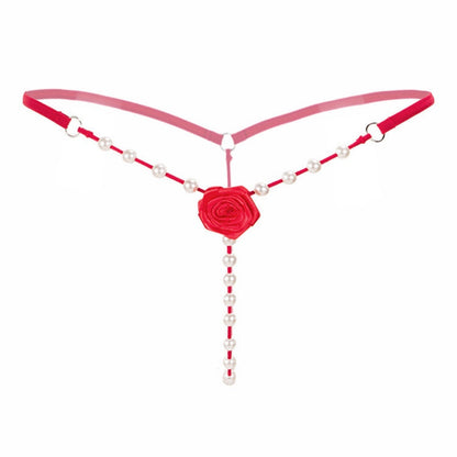 Pearl Rose Chain Thong — VELLISSE