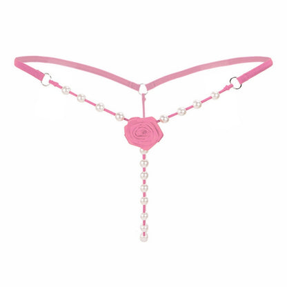 Pearl Rose Chain Thong — VELLISSE