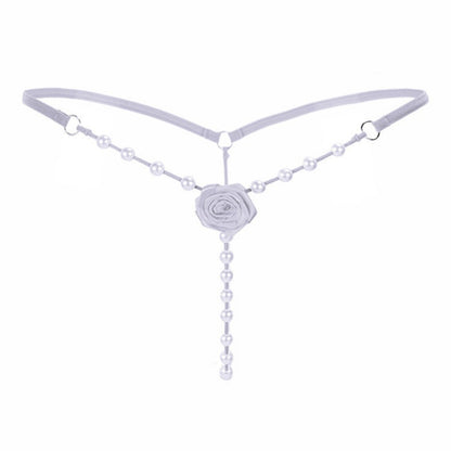 Pearl Rose Chain Thong — VELLISSE