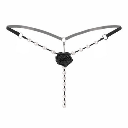 Pearl Rose Chain Thong — VELLISSE
