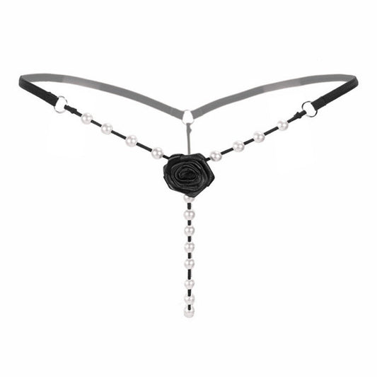 Pearl Rose Chain Thong — VELLISSE