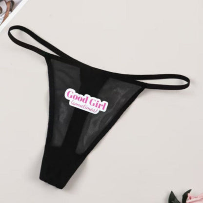 Graphic Print Mesh Thong — 13 Styles — VELLISSE