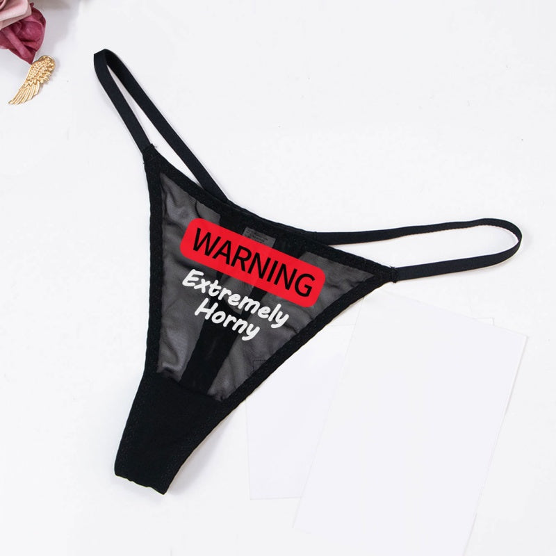 Graphic Print Mesh Thong — 13 Styles — VELLISSE