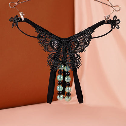 Lace Bead-Detail Thong — 8 Styles — VELLISSE