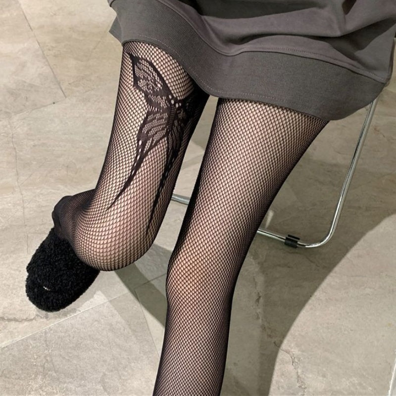 Butterfly Fishnet Tights — VELLISSE
