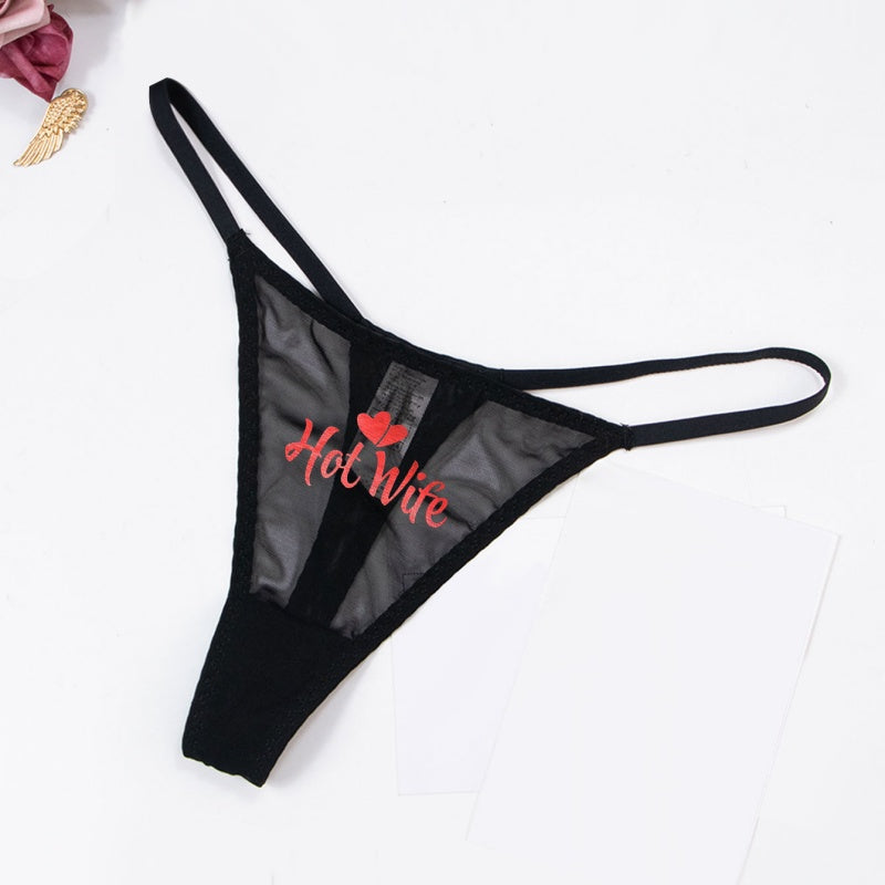 Graphic Print Mesh Thong — 13 Styles — VELLISSE