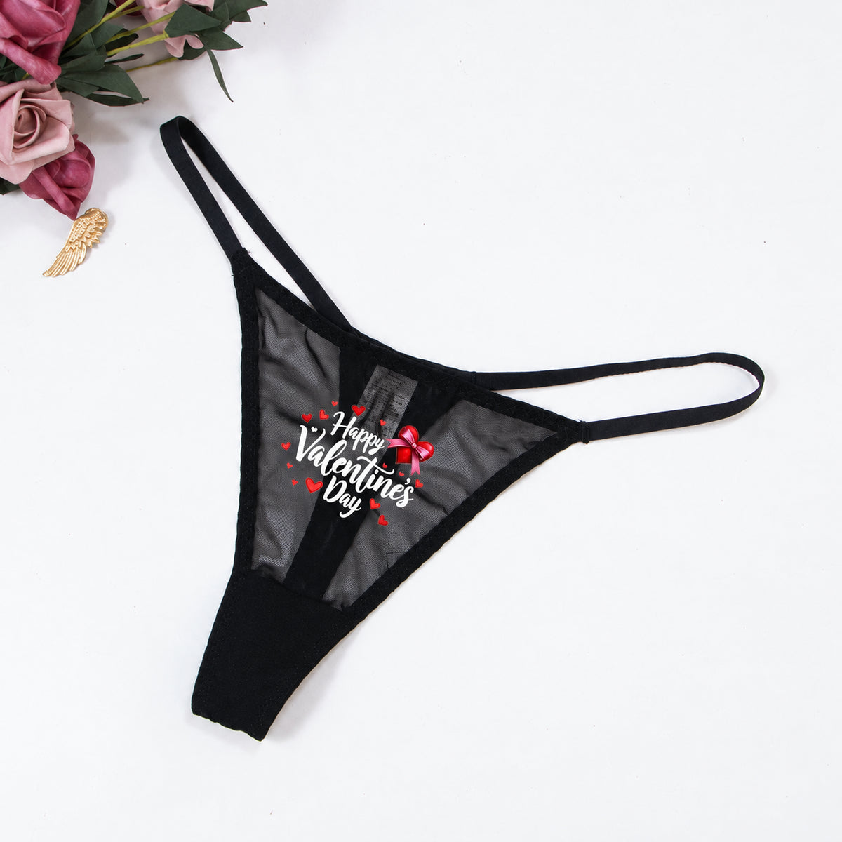 Graphic Print Mesh Thong — 13 Styles — VELLISSE