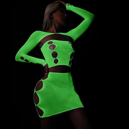 Neon Green Fishnet Lingerie — 19 Styles — VELLISSE