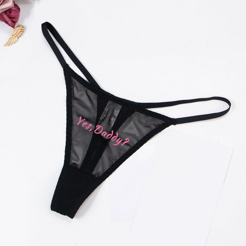 Graphic Print Mesh Thong — 13 Styles — VELLISSE