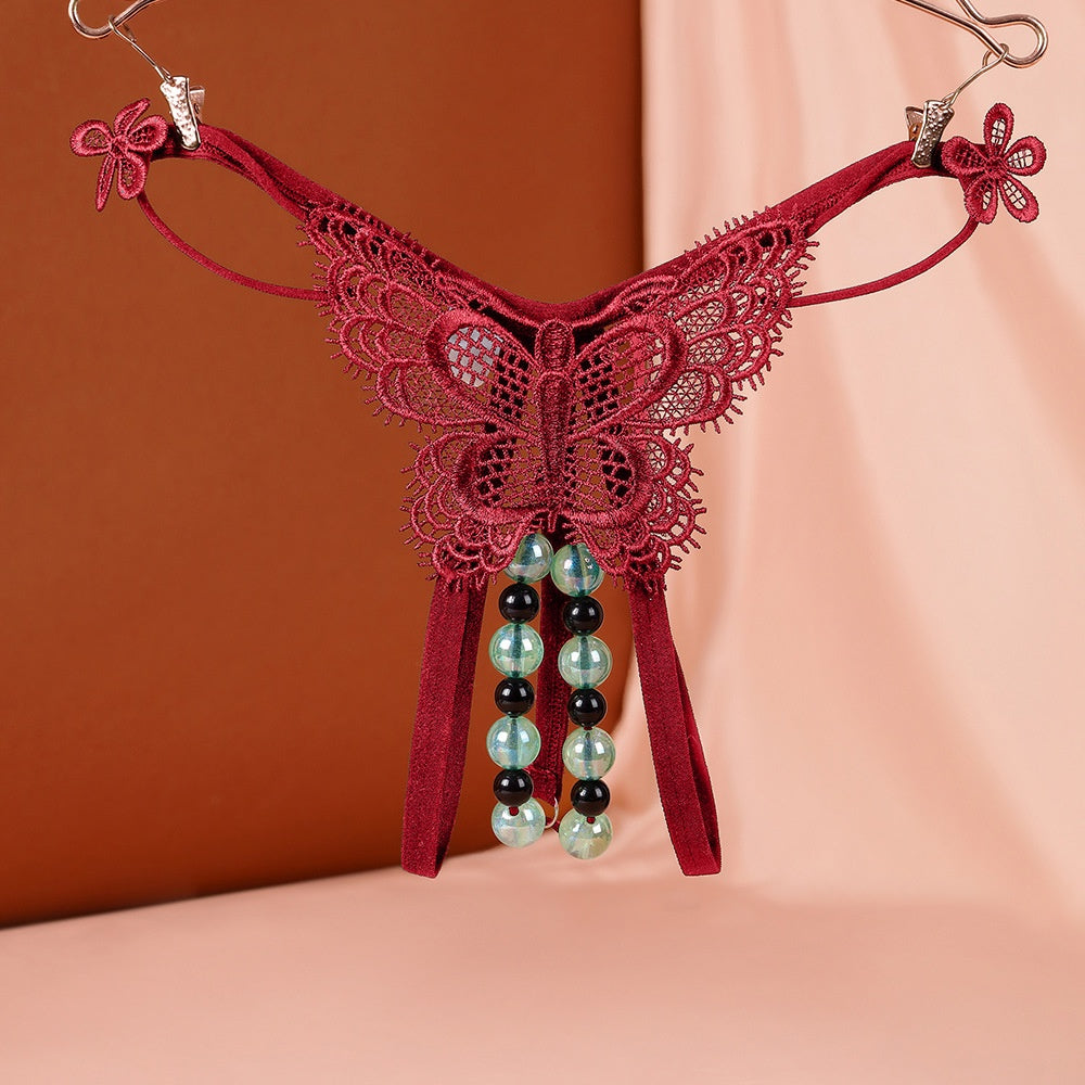 Lace Bead-Detail Thong — 8 Styles — VELLISSE