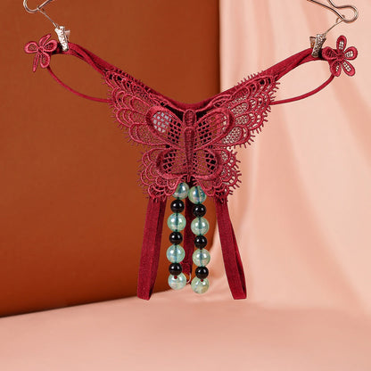 Lace Bead-Detail Thong — 8 Styles — VELLISSE