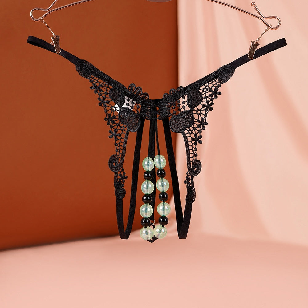 Lace Bead-Detail Thong — 8 Styles — VELLISSE