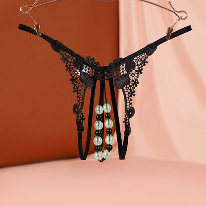 Lace Bead-Detail Thong — 8 Styles — VELLISSE