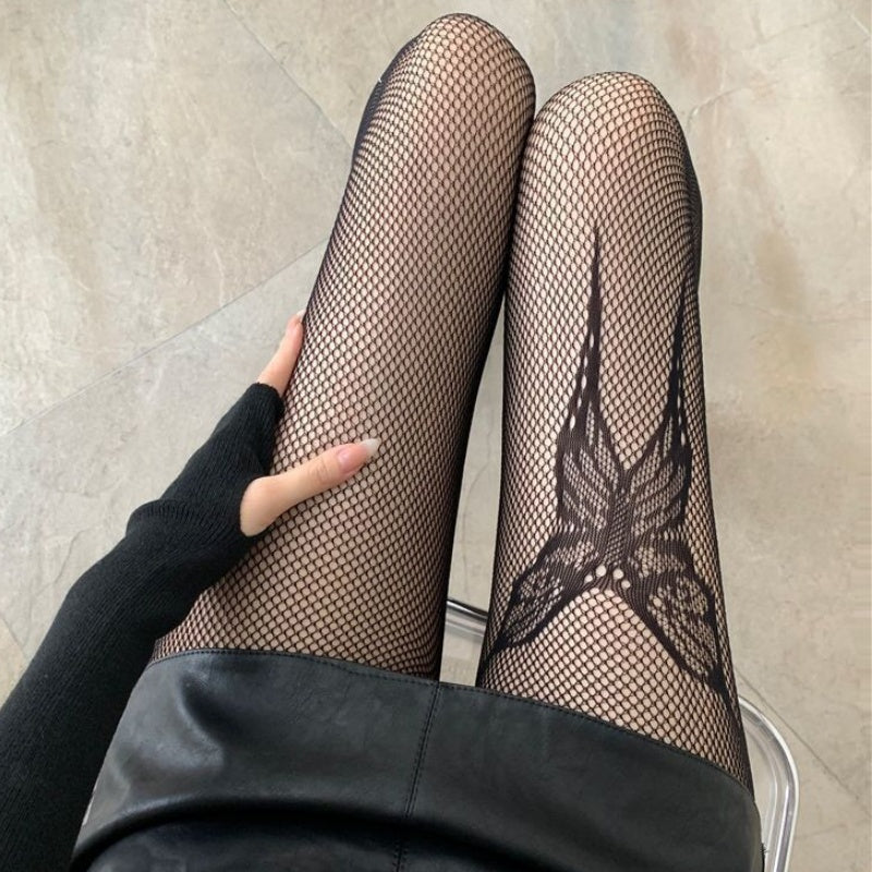 Butterfly Fishnet Tights — VELLISSE