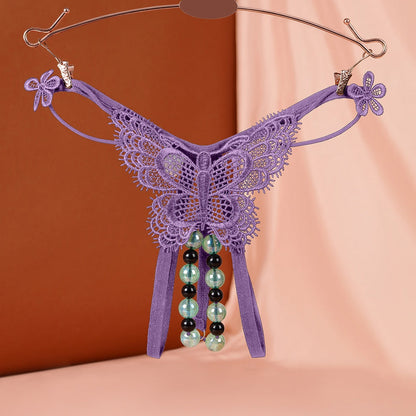 Lace Bead-Detail Thong — 8 Styles — VELLISSE